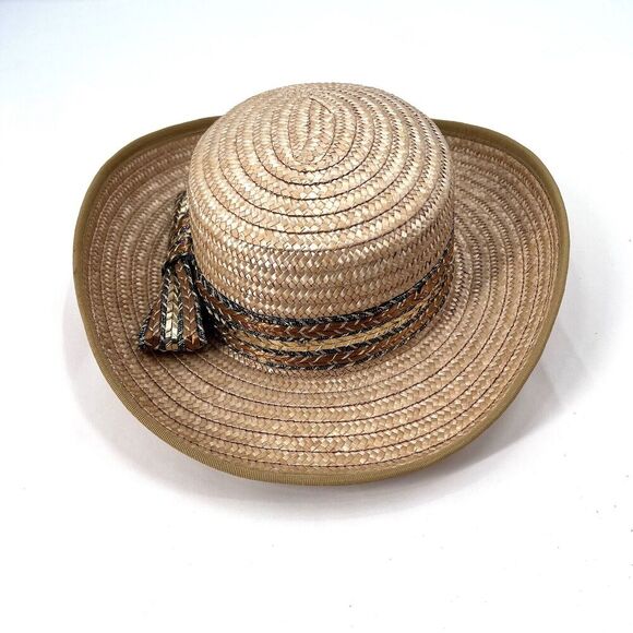 Miriam Lefcourt Designer Summer Straw Hat Made in Italy - Picture 4 of 6